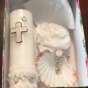 Candle set for baptism -New- Pictures are sample